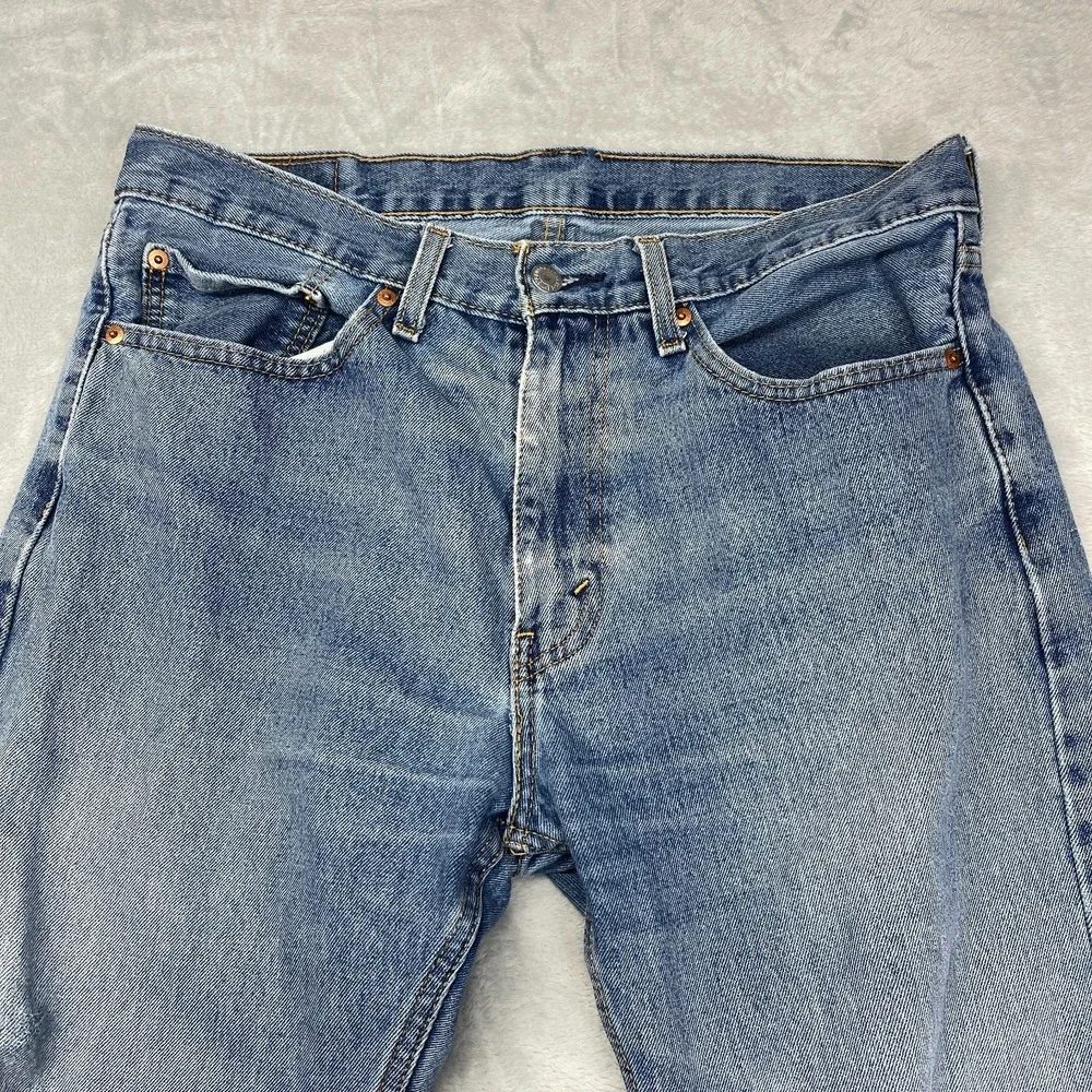 Levi's 505‎ Jeans Mens 34x32 Blue Denim Red Tab 5-Pocket Straight Leg Streetwear